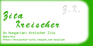 zita kreischer business card